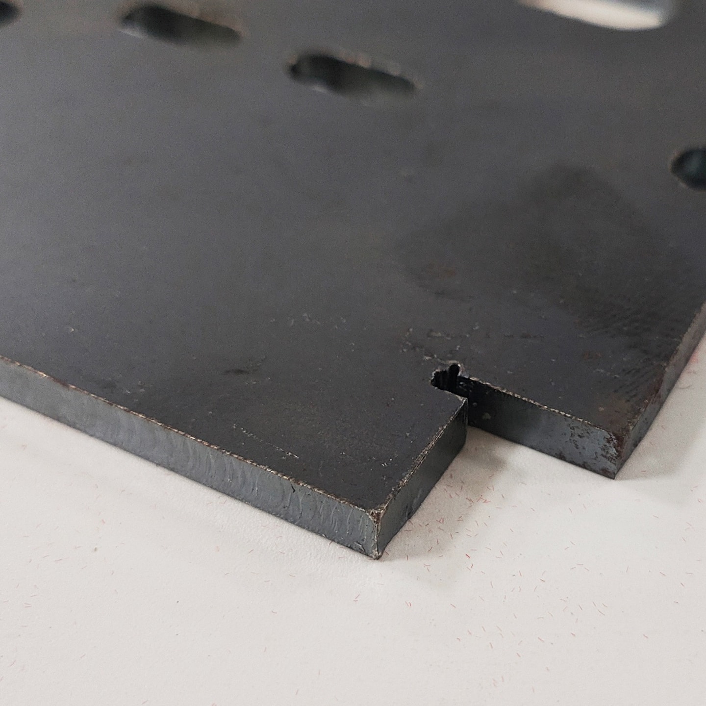 Notch & straight edge · Before